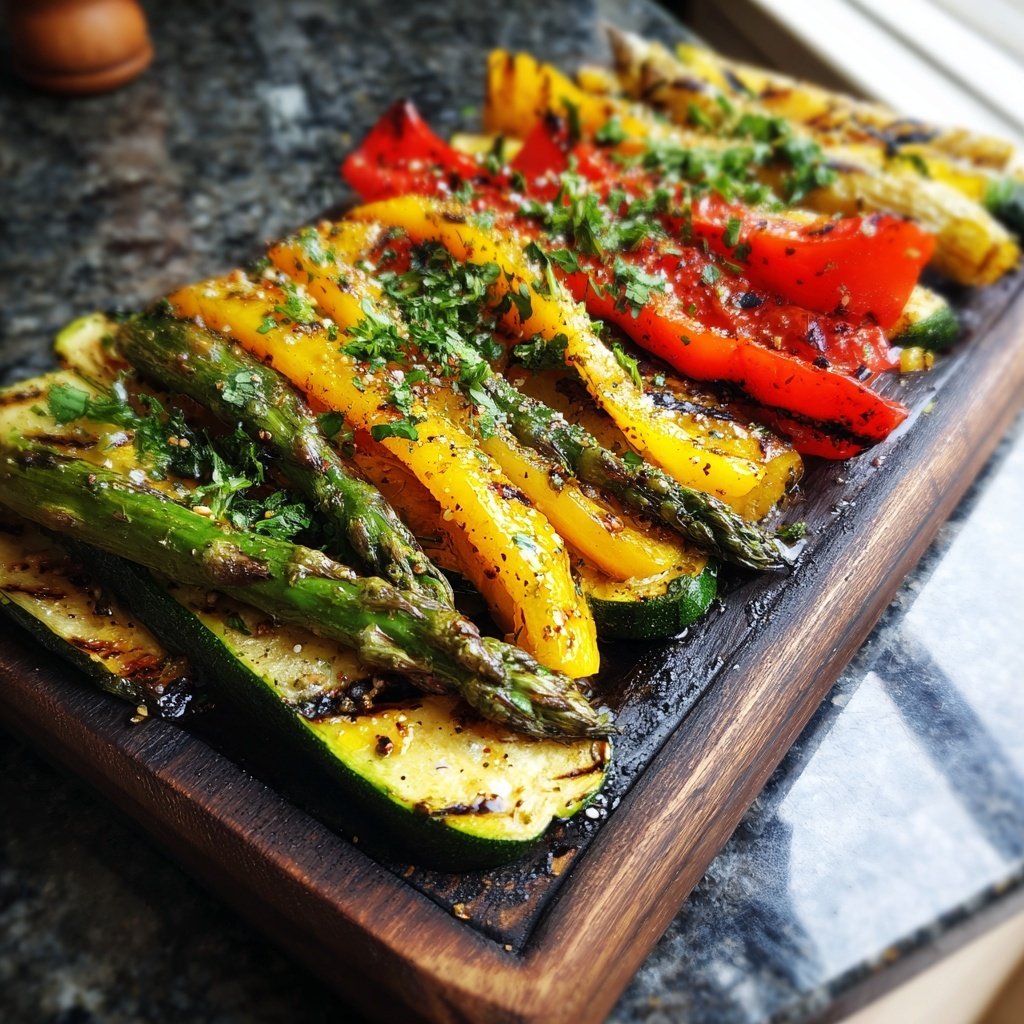 Healthy Lemon Herb Grilled Veggies