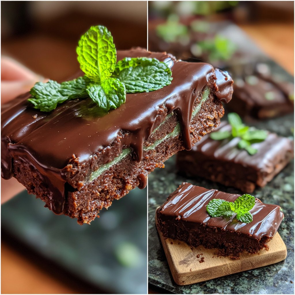 No-Bake Chocolate Mint Bars
