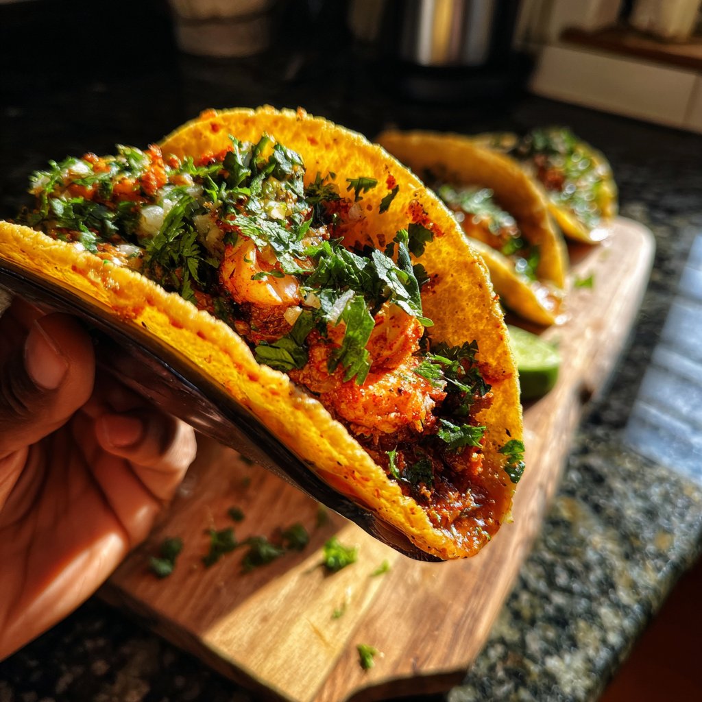 Crawfish Tacos with Lime