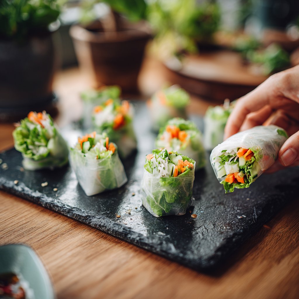 Light Cucumber Summer Rolls